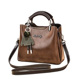 BUKESIYI CCJP77257 Women's Crossbody Bag Pochette Hand Shoulder Mini Tote Sling Shoulder Bag for Women PU Leather, coffee
