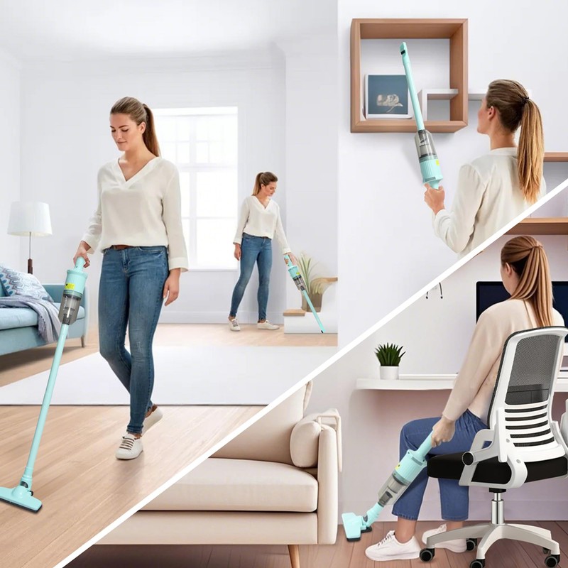TROURAY 6-in-1 Rechargeable Household Stick Vacuum Cleaner, Convertible to Handheld,