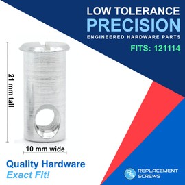 ReplacementScrews Cross Dowels Compatible with IKEA 121114 (SNIGLAR, MYLLRA) Flanged Barrel Nuts for Crib Assembly (Pack of 8)