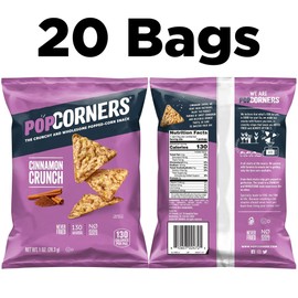 PopCorners Popped Corn Snacks, Cinnamon Crunch, 1 Ounce (Pack of 20) (Packaging May Vary)