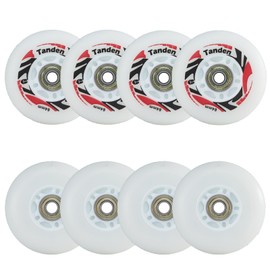Roller Blade Wheels 64mm Inline Skate Wheels with Bearings ABEC-9, Light Up Roller Blade Wheel Inline Skate Replacement Wheels 8 Pack