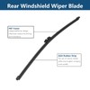Rear Windshield Wipers Blade Arm Set for Volvo XC90 2016-2018