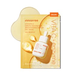 Innisfree [Tone-up Blemish] Innisfree Vitamin C Green Tea Enzyme Brightening Serum Gel Mask 25mL 5 Sheets, 1 Piece