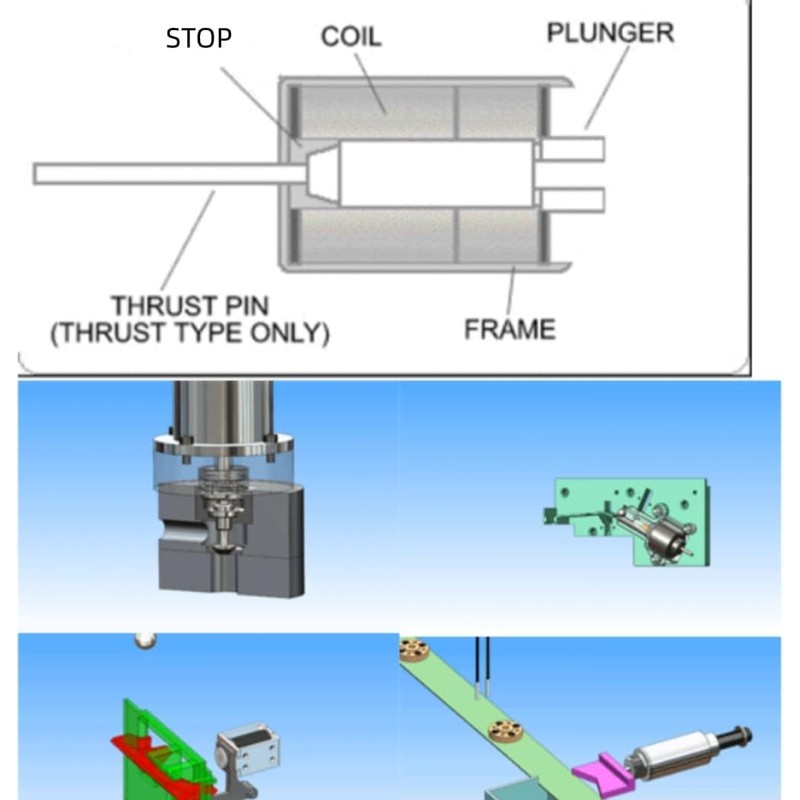 AUPOREY Push Pull Solenoid DC 24V 35mm Long Stroke Small
