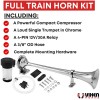 Vixen Horns LOUD TRUMPET TRAIN AIR HORN SYSTEM KIT CAR/TRUCK/SUV