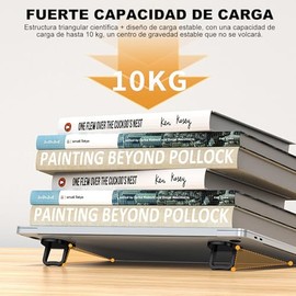 2 PCS Base para Laptop Invisible Autoadhesivo, Base de Laptop Plegable, 2 Niveles de Inclinacin, Soporte para Laptop Ventilado, Mejora la Eficiencia  