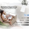 POCHFAN 52 Inch Brushed Nickel Ceiling Fans with Lights and
