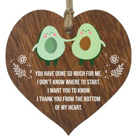 You Have Done So Much For Me Hanging Wooden Heart Sign Plaques Gifts with Quotes for Best Friend - Dark Wood Hearts Signs, Thoughtful Gifts for a Best Friend, Bestfriend Birthday Love Gift Idea