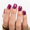 GLAMERMAID Press on Nails Extra Short Squoval, Hot Purple Chrome
