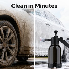 2L Foam Sprayer for Car Washing – Hand Pump Pressure Spray Bottle with Foam Output for Auto Cleaning and Home Care