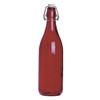 Excelsa Happy Color Bottiglia Liscia 1 Litri, Vetro, Rosso, 8