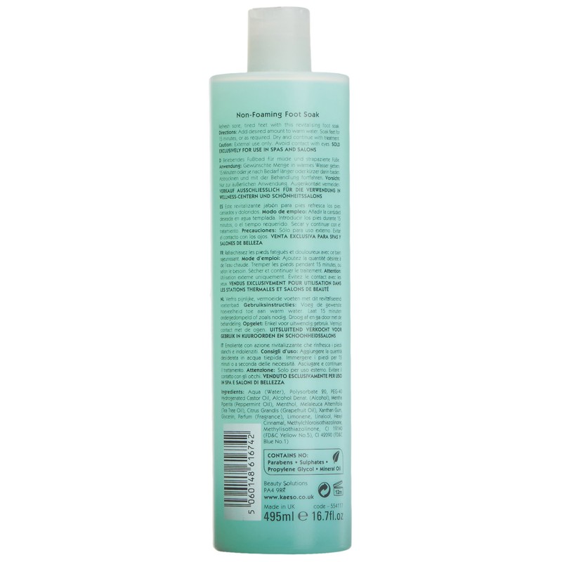 Kaeso Peppermint Rain Non-Foaming Foot Soak 495 ml