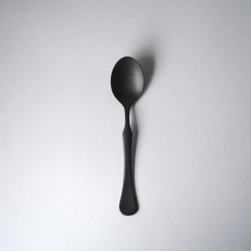 Takakuwa Metal Sway Dinner Spoon, Black, Size: Approx. 7.2 inches