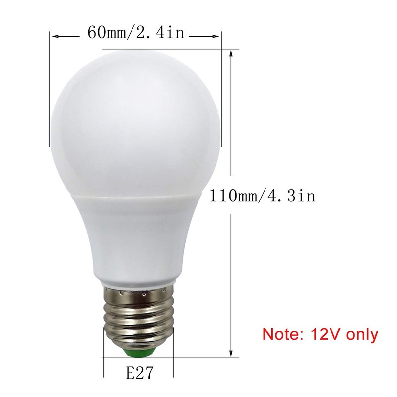 TZHILAN E26 12V Low Voltage LED Light Bulbs 5W A19