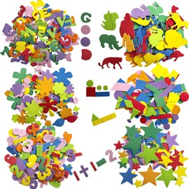 Schaumstoff Aufkleber,770 Stück Selbstklebende Buchstaben Aufkleber Moosgummi Buchstaben Moosgummi Sticker Kinder Buchstaben Sticker für Kunsthandwerk Sammelalben DIY Dekoration