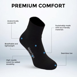 Wrightsock Ultra Thin Quarter Running Socks for Men and Women - Cushioned, Eco-Friendly and Anti Blister Socks with our Contoured Foot Design - American Made with Moisture Regulation