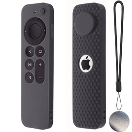 Silicone Remote Case for Apple TV 4K 2nd Gen 2021 Siri Remote Anti-Slip Durable Silicone Cover Magnetic Protective Sleeve Shockproof Remote Case(Dark Grey)