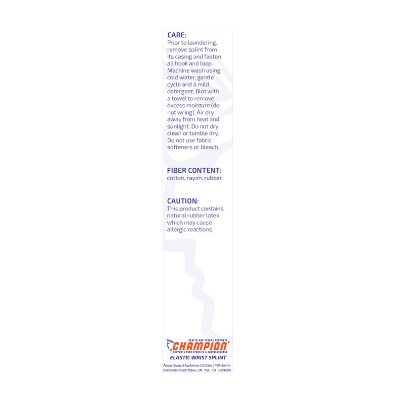 CHAMPION C-50/33l Elastic Wrist Splint, Left, Small