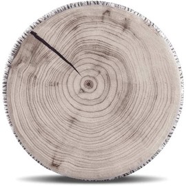 HYSEAS Decorative Round Throw Pillow, 3D Digital Print Comfortable Kids Funny Cute Wood Log Pillow Circle Seating Floor Cushion for Home, Couch, Sofa, Bedroom, Living Room Decor, Green Stump