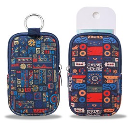 2 Pack Hand Sanitizer Spray Case Compatible with Touchland, Hand Sanitizer Holder, Mini Zippered Pouch, Fashion Accessory with Snap Hook for Glow Mist and Power Mist 1FL OZ