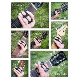 Rock-iT Barre Guitar & Ukulele Chording Device with Carrying Pouch (Red)