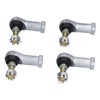 4PCS Tie Rod End Kit Rubber Metal WearResistant Replacement for