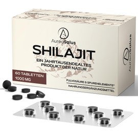 Shilajit Tablets Himalaya Resin Alternative - 30,000 mg, 60 Tablets, Rich in Fulvic Acid, with 85+ Minerals & Fulvic Acid, Easier to Take Than Shilajit Resin (Pack of 1)