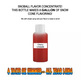 SUMMER SNOW ENTERTAINMENT CHERRY LIMEADE SYRUP MIX SHAVED ICE / SNOW CONE Flavor GALLON CONCENTRATE #1