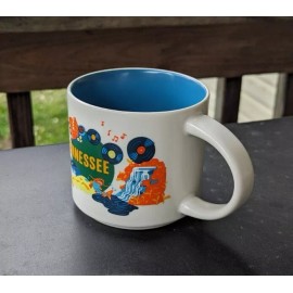 Starbucks Discovery Series 14oz Mug State of Tennessee, Music Guitars Waterfalls