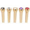 5Pcs Guitar Bridge Pin String Peg Brass Endpin Accessory Replacement
