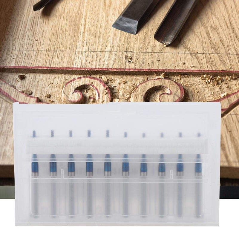 10-Piece End Mill Set Carbide Cutter Blue Corn Cutter CNC