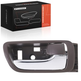 A-Premium Front or Rear Right Passenger Side Interior Door Handle Compatible with Toyota Camry 2002 2003 2004 2005 2006, Brown Housing with Chrome Lever, Replace# 69205AA030BRWN