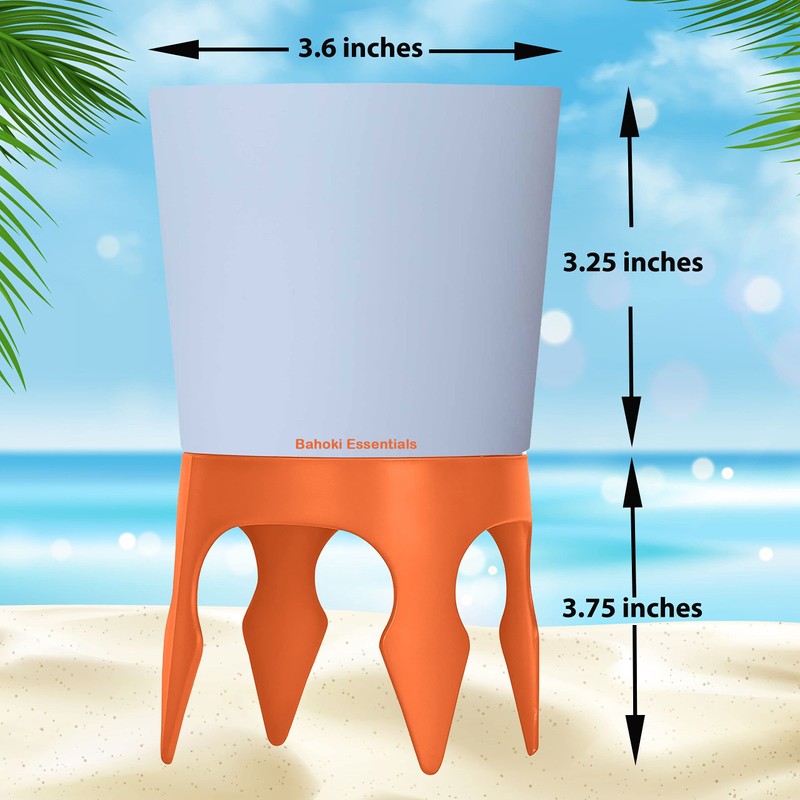 Bahoki Essentials Beach Drink Cup Holder - Sand Coaster for