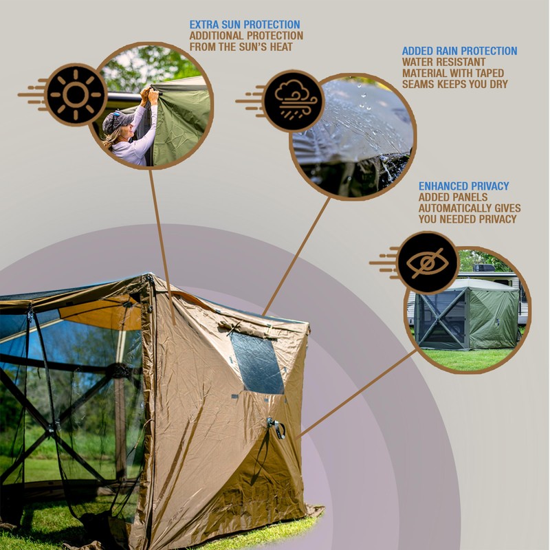 CLAM Quick-Set Wind and Sun Panel Attachment for Escape Sport