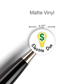 Pay Bills Planner Stickers/Pay Day / 54 Fun Vinyl Stickers (1/2”) / Budget Bills Work Financial/Essential Productivity Life Planner Stickers/Bujo Bullet Journaling (3 Sheets, Mortgage, Matte Vinyl)