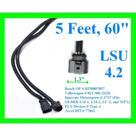 Custom CCS 5FT 60in LSU4.2 O2 Sensor Extension Fits Bosch AEM WBO2 WideBand Harness LSU 4.2