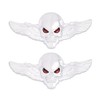 2 Pieces Skull Emblem Car Sticker 3D Skull Badge Car