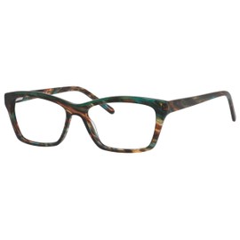 Calabria Claire 6221 Cat-Eye Blue Light Blocking Reading Glasses +3.50 Green Tortoise Havana Men Women