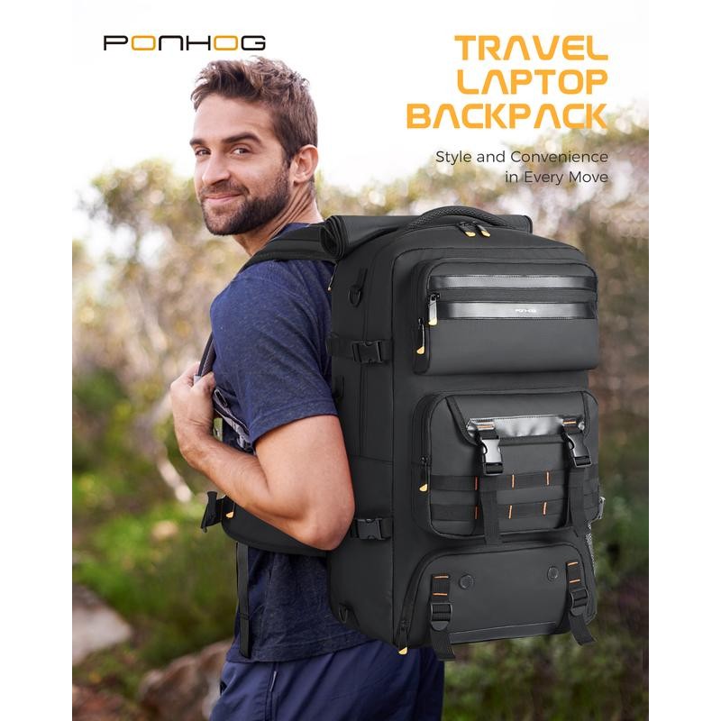 Travel Backpack for Men - 50L Convertible Duffle Bag with