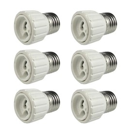 Paquete de 6 adaptadores de rosca Edison E27 E26 a casquillo de bayoneta GU10, convertidor de base de tornillo para lámpara LED o halógena. (6 piezas)