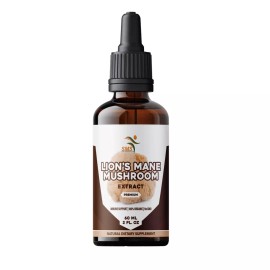 Lions Mane Mushroom Extract Non Gmo Tincture Liquid Herbal Drops 2 Fl Oz | Extracto de Hongo Melena de León - Tintura Líquida Herbal sin OGM - 2 fl oz