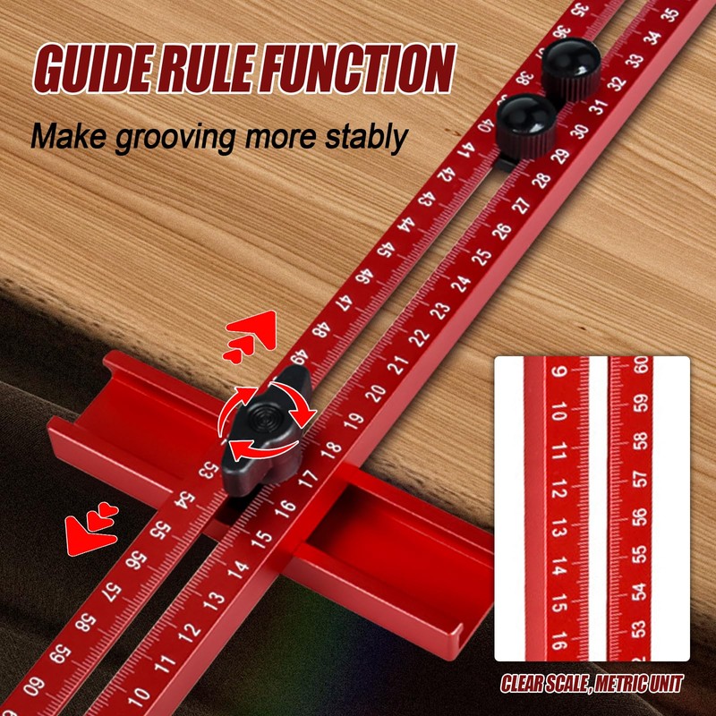 4 in 1 Router Milling Groove Holder, Aluminium Alloy Router