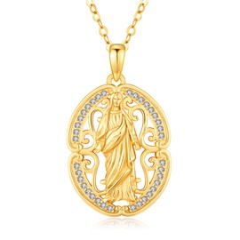 Abalone Shell Jesus/Wolf/Spider Pendant 925 Sterling Silver Agate Jesus Necklace Oval Jesus/Wolf/Spider Pendant Necklace Agate Jewellery Gift for Believers Women Men, Sterling Silver, Cubic Zirconia