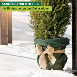 Windhager Jute Wrap Strips, Eco Jute Fabric, Jute Ribbon, Decorative Ribbon, Craft Ribbon Made of Jute, Natural, 10 cm x 25 m, 06439