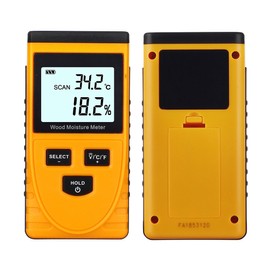 RGBS Inductive Wood Moisture Tester Digital LCD Display Induction Timber Moisture Meter Temperature Tester
