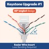 Everest Media Solutions 45° Angled CAT6 Keystone Jack in White