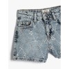 Koton Girls's Extra Mini Slim Cut Gleamy Embroidered Cotton Shorts,