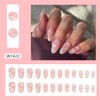 Pink Press On Nails Medium Almond Valentine's Day Fake Nails
