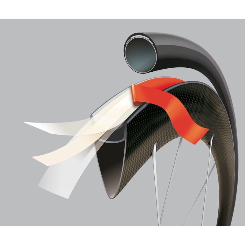 Velox Jantex 14 Double Sided Carbon Rim Tubular Tape, Transparent,