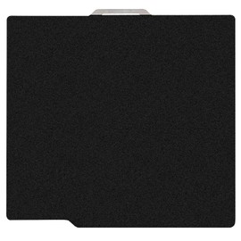 RugooSpink 257.5 x 257.5 mm Construction Plate for P1P P1S A1 X1 X1C X1E Building Layer Spring Steel Sheet Double Sided Black Textured PEI Heated Bed Platform for Bamboo 3D Printer
